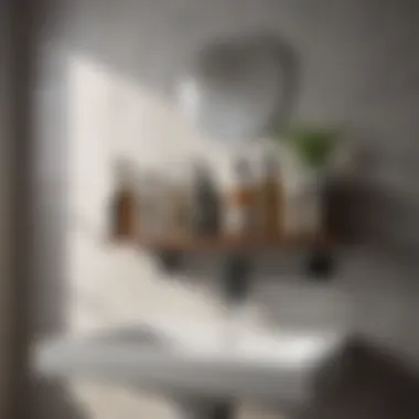 Embracing Minimalism in Bathroom Shelving Contemporary bathroom shelf showcasing minimalistic design