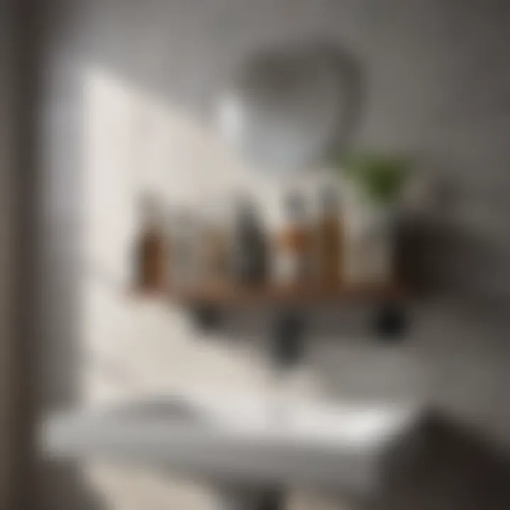 Embracing Minimalism in Bathroom Shelving Contemporary bathroom shelf showcasing minimalistic design