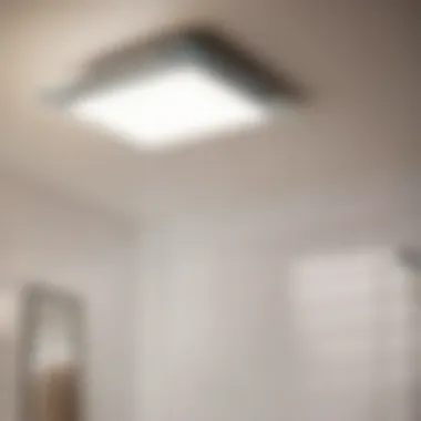 Smart technology integration in modern bathroom exhaust fan with light