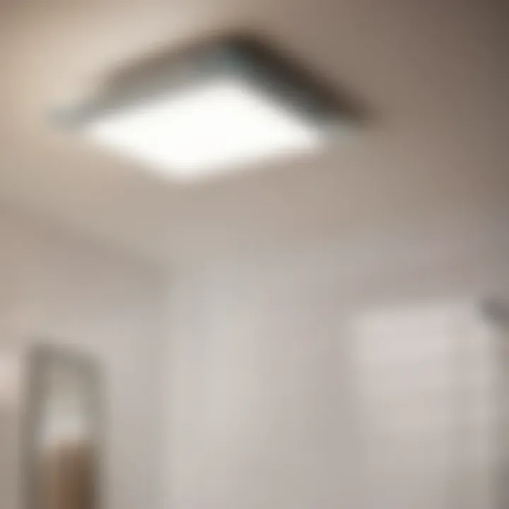 Smart technology integration in modern bathroom exhaust fan with light