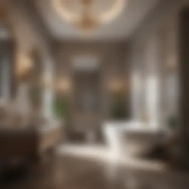 Sophisticated Sanctuary: Elegant Bathroom Design Elegant bathroom with contemporary design elements