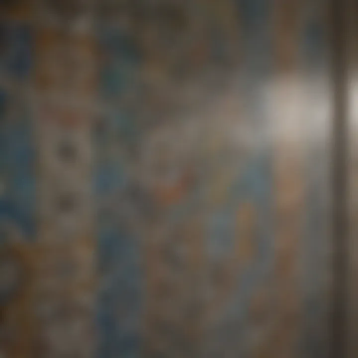 Step-by-step illustration of mosaic tile installation techniques