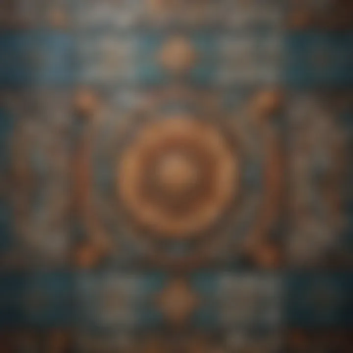 Close-up of a vibrant mosaic tile pattern in a modern setting