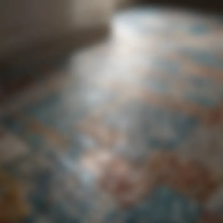 Artistic mosaic tile design for a visually striking bathroom floor