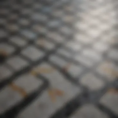 Contemporary geometric mosaic tile pattern for bathroom floor