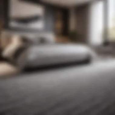 Elegant gray carpet in bedroom