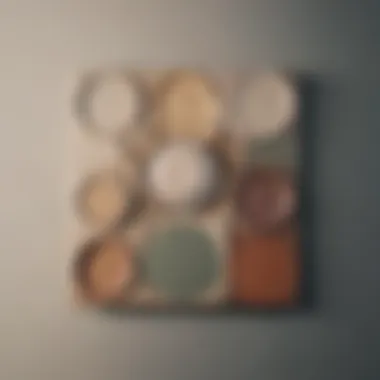 Palette of natural paint colors on display