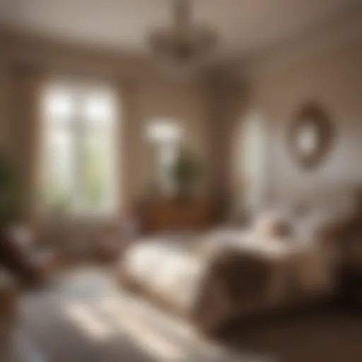 A serene bedroom painted in soft earthy tones