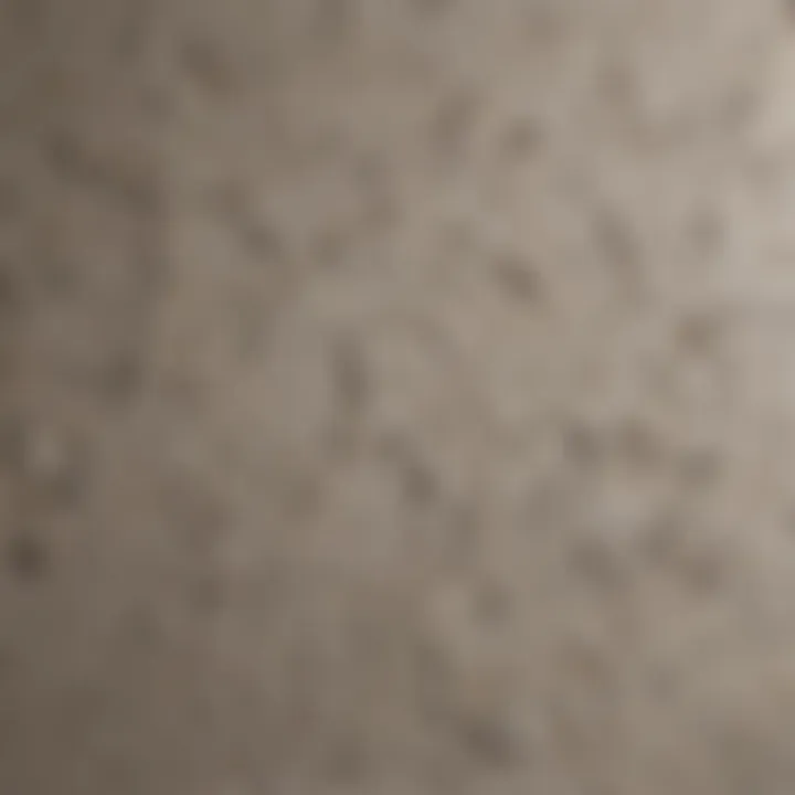 Close-up of textured wall paint in muted shades