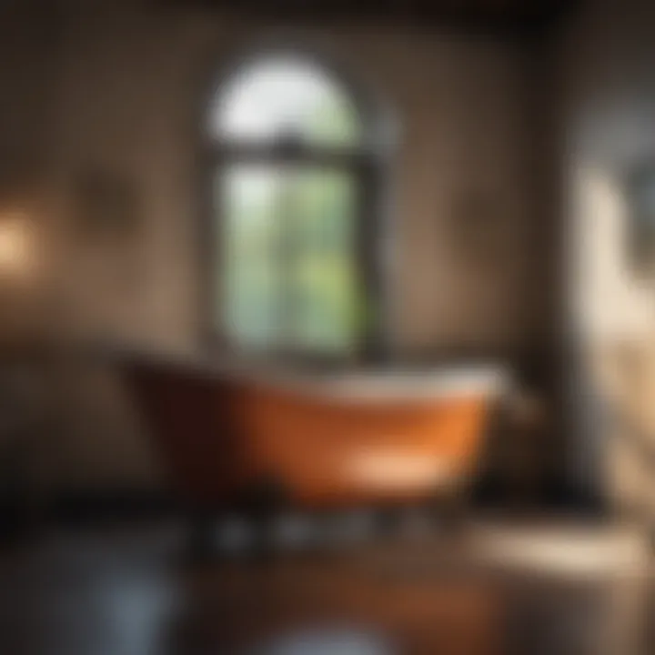 Rustic charm in vintage clawfoot tub selection