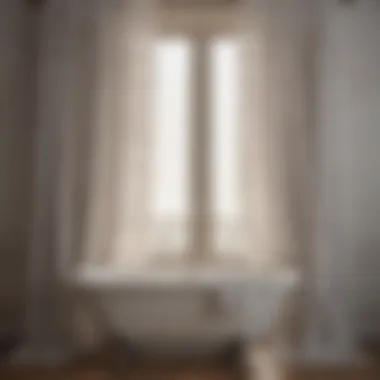 Vintage-Inspired Lace Bathroom Curtain