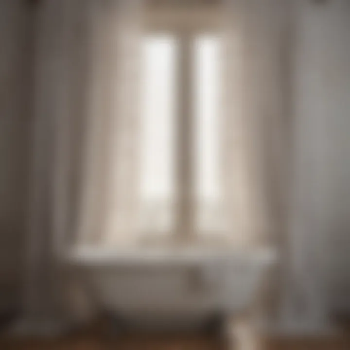 Vintage-Inspired Lace Bathroom Curtain