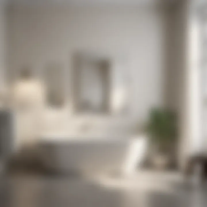 Minimalist Off White Decor in a Calm Bathroom Minimalist off white decor enhancing a calm bathroom atmosphere