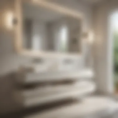 Contemporary Design of Off-White Bathroom Vanity Contemporary off-white bathroom vanity design