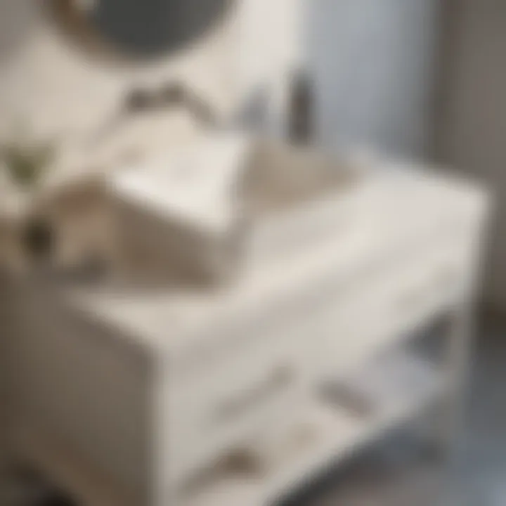 Close-up of high-quality materials used in bathroom vanity