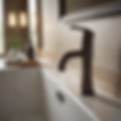 Elegant oil rubbed bronze faucet in modern bathroom setting