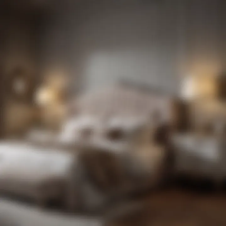 Elegant bedroom showcasing a blend of modern and classic furniture