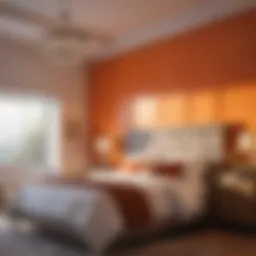 Vibrant Sunset Glow Bedroom Paint Color