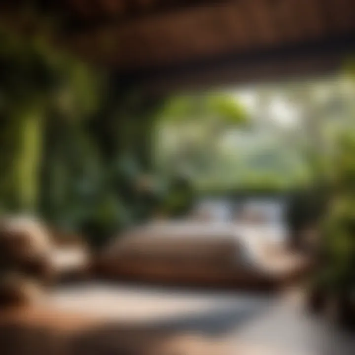 Nature's Embrace Outdoor bedroom with lush greenery surroundings