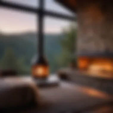 Fireside Serenity Outdoor bedroom with modern fireplace feature