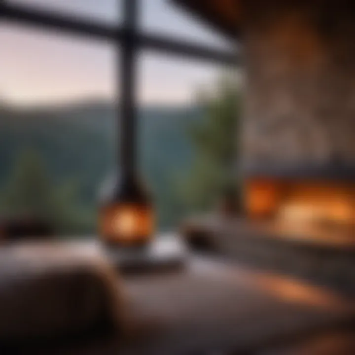 Fireside Serenity Outdoor bedroom with modern fireplace feature