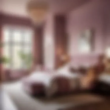 Elegant Bedroom with Soft Mauve Walls