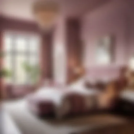 Elegant Bedroom with Soft Mauve Walls Elegant Bedroom with Soft Mauve Walls
