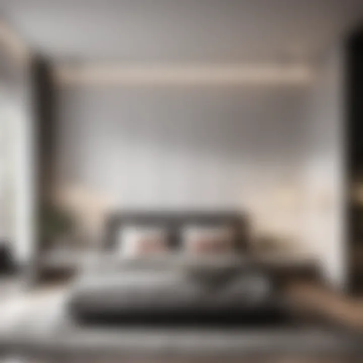 Modern Minimalist Bedroom in Monochrome Tones