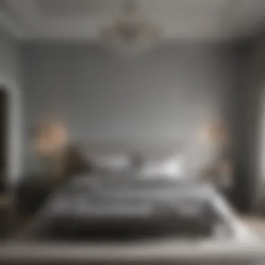 Elegant gray shades in a modern bedroom design