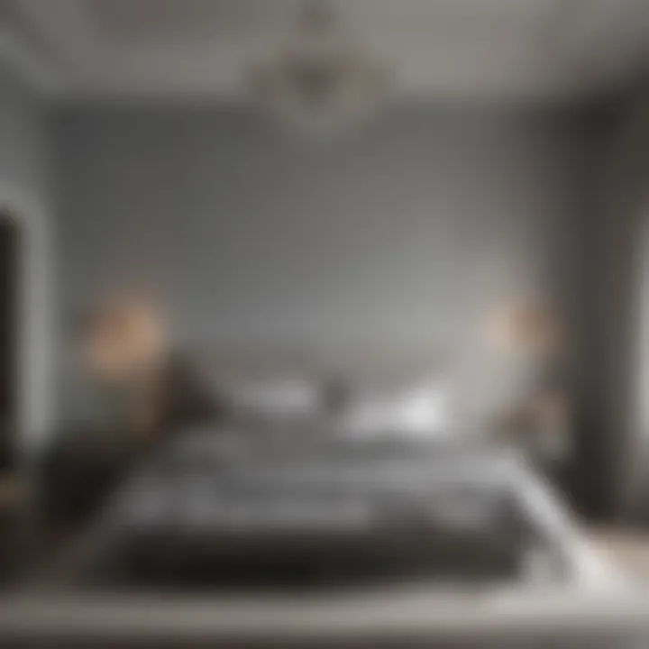 Elegant gray shades in a modern bedroom design