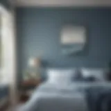 Tranquil blue bedroom paint showcasing serenity