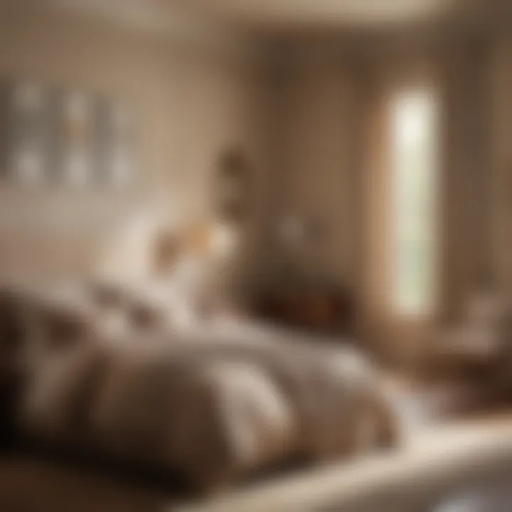 Warm beige paint creating a cozy atmosphere