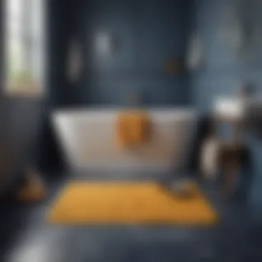 Safety Aspects of Rubber-Backed Bath Mat Safety features of a rubber-backed navy bath mat