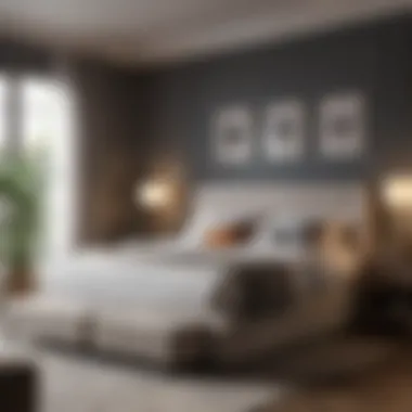 Versatile queen bed frame with drawers in a cozy bedroom setting
