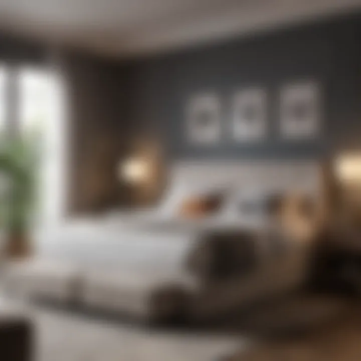 Versatile queen bed frame with drawers in a cozy bedroom setting