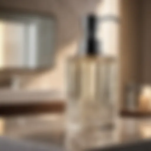 Luxurious Crystal Soap Dispenser Elegant crystal soap dispenser in a modern bathroom setting