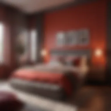 Cozy Red Bedroom with Complementary Colors Cozy red-themed bedroom with complementary colors