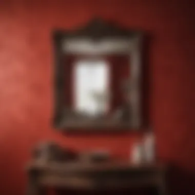Texture Variations in Red Bedroom Wall Designs Texture variations in red bedroom wall designs