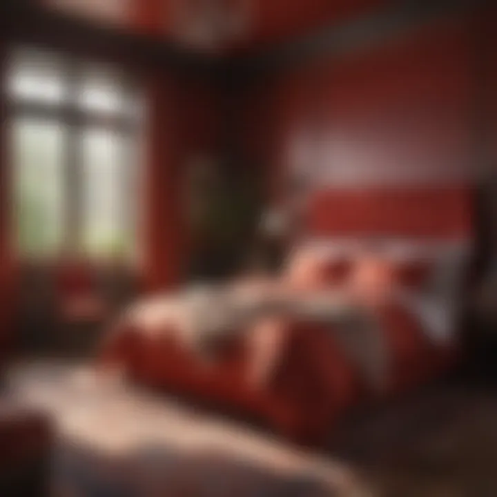 Psychological impact of color illustrated in bedroom setting
