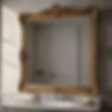Elegant traditional bathroom mirror with ornate detailing