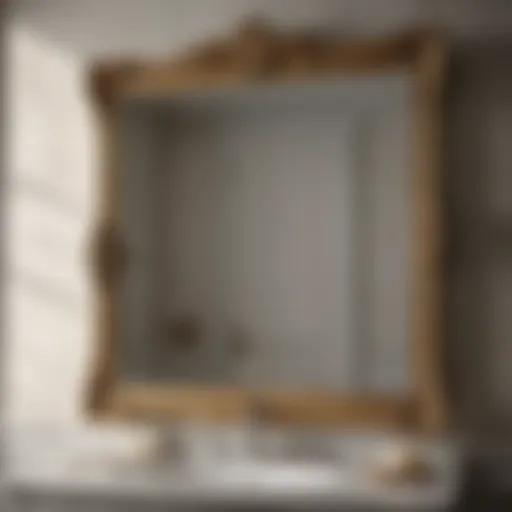 Elegant traditional bathroom mirror with ornate detailing