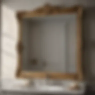 Elegant Traditional Bathroom Mirror Elegant traditional bathroom mirror with ornate detailing