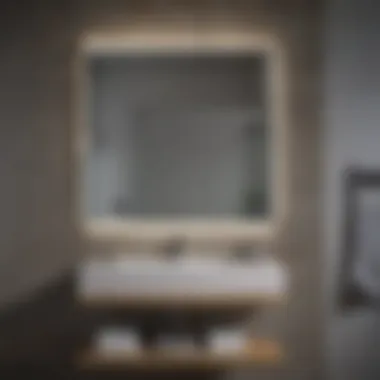 Modern Frameless Bathroom Mirror Modern frameless bathroom mirror with integrated lighting
