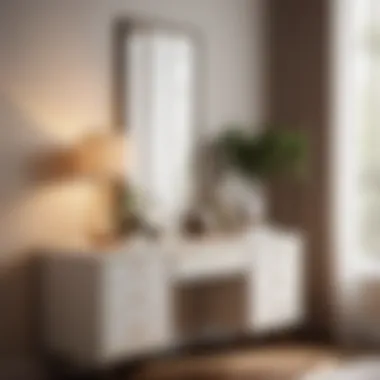 Minimalist Elegance: Bedroom Dresser Desk Elegant bedroom dresser desk showcasing minimalist design