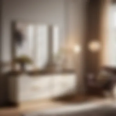 Functional Style: Bedroom Dresser Desk Stylish bedroom dresser desk with functional storage solutions