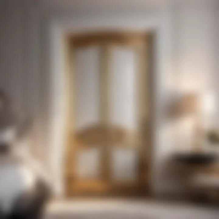 Luxurious bedroom door enhancing interior aesthetics