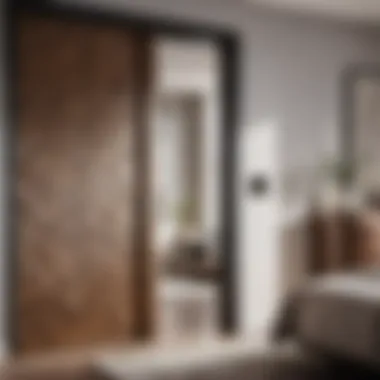 Modern bedroom door with unique texture