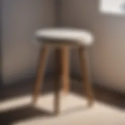 Elegant small stool with a sleek design