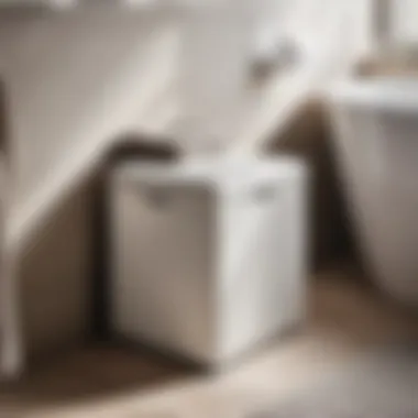 Functional Storage Stool Small stool with storage compartment for bathroom organization