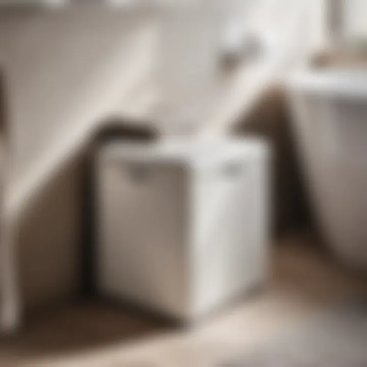 Functional Storage Stool Small stool with storage compartment for bathroom organization